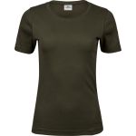 Dámské tričko - Teejays Interlock  - Dark olive L