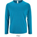 Pánské sportovní tričko SPORTY s dlouhým rukávem - Aqua XXL