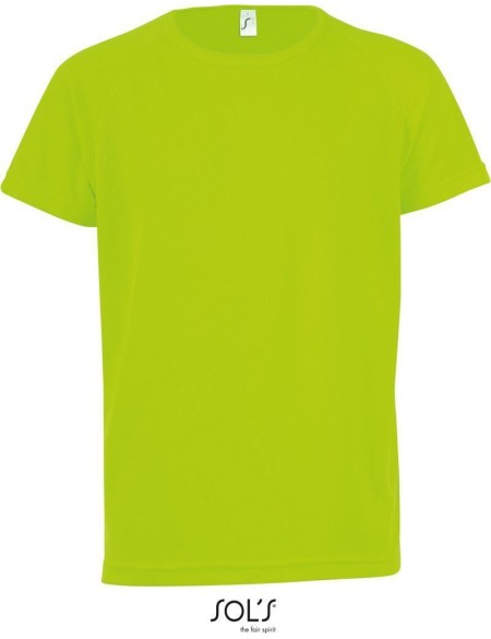 Dětské sportovní tričko - SPORTY - Neon green 8 let