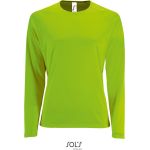 Dámské sportovní tričko SPORTY s dlouhým rukávem - Neon green S