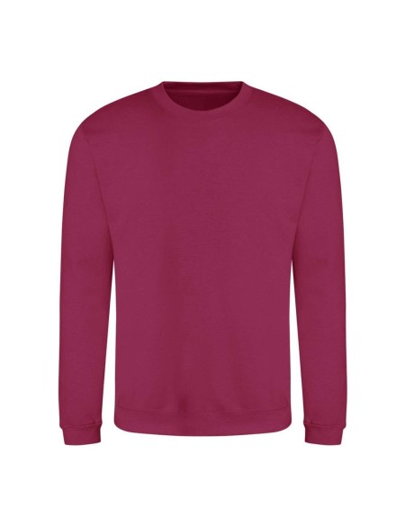 Unisex mikina bez kapuce JustHoods - Cranberry XS