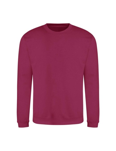 Unisex mikina bez kapuce JustHoods - Cranberry S