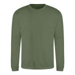 Unisex mikina bez kapuce JustHoods - Earthy green L
