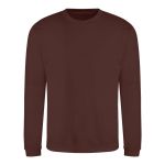 Unisex mikina bez kapuce JustHoods - Chocolate fudge brownie XL