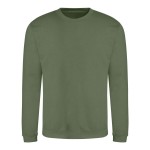 Unisex mikina bez kapuce JustHoods - Earthy green XS