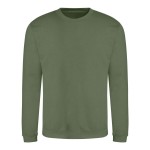 Unisex mikina bez kapuce JustHoods - Earthy green L