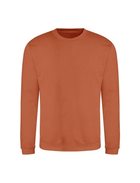 Unisex mikina bez kapuce JustHoods - Ginger biscuit M
