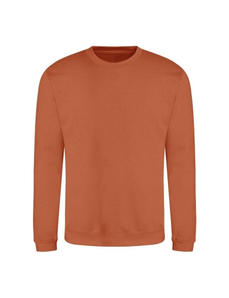 Unisex mikina bez kapuce JustHoods - Ginger biscuit L