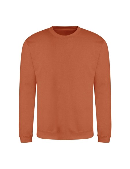 Unisex mikina bez kapuce JustHoods - Ginger biscuit XXL