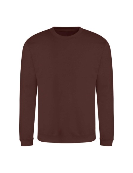 Unisex mikina bez kapuce JustHoods - Chocolate fudge brownie XXL