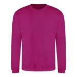 Unisex mikina bez kapuce JustHoods - Festival fuchsia XL