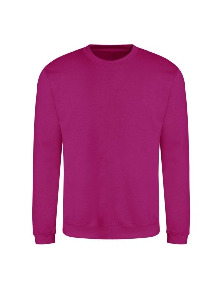 Unisex mikina bez kapuce JustHoods - Festival fuchsia XXL