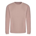 Unisex mikina bez kapuce JustHoods - Dusty pink XL