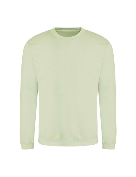 Unisex mikina bez kapuce JustHoods - Pistachio green M