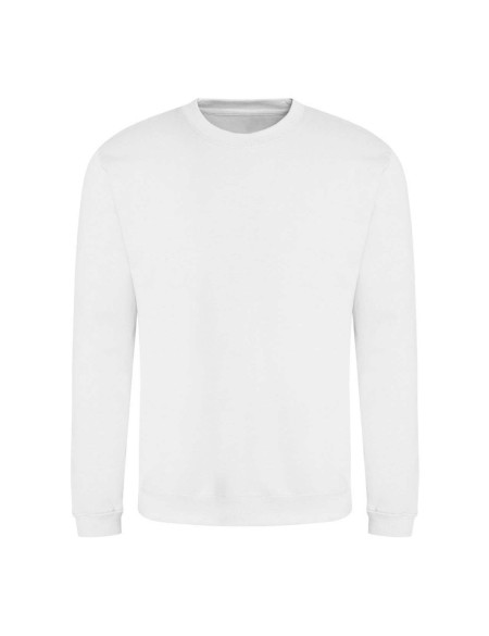 Unisex mikina bez kapuce JustHoods - Arctic white S