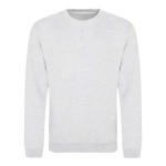 Unisex mikina bez kapuce JustHoods - Ash XXL