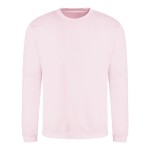 Unisex mikina bez kapuce JustHoods - Baby pink S