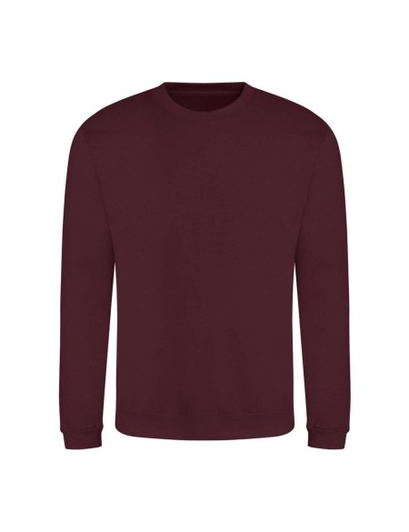 Unisex mikina bez kapuce JustHoods - Burgundy XS