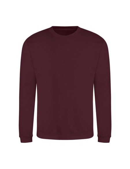 Unisex mikina bez kapuce JustHoods - Burgundy 5XL