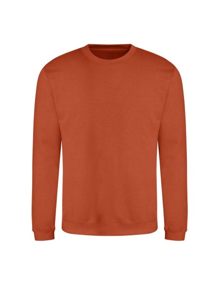 Unisex mikina bez kapuce JustHoods - Burnt orange XS