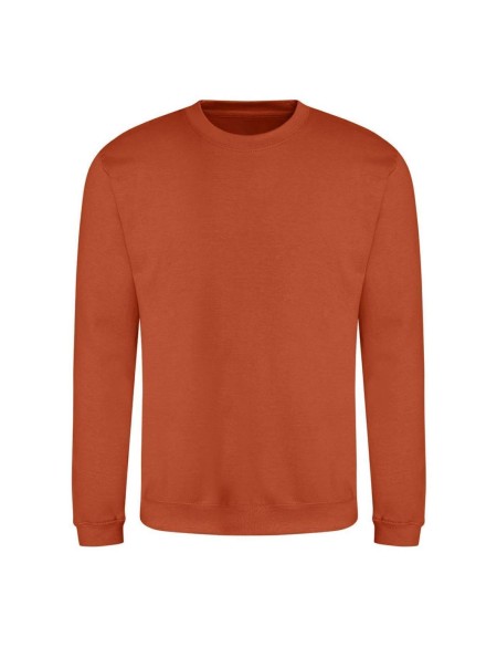 Unisex mikina bez kapuce JustHoods - Burnt orange XL