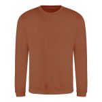 Unisex mikina bez kapuce JustHoods - Caramel latte XXL