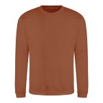 Unisex mikina bez kapuce JustHoods - Caramel latte L