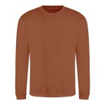 Unisex mikina bez kapuce JustHoods - Caramel latte XXL