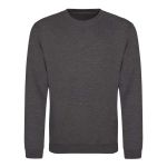 Unisex mikina bez kapuce JustHoods - Charcoal L
