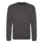 Unisex mikina bez kapuce JustHoods - Charcoal XS
