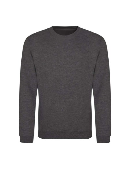 Unisex mikina bez kapuce JustHoods - Charcoal M