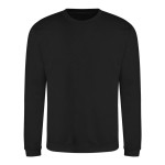 Unisex mikina bez kapuce JustHoods - Deep black M