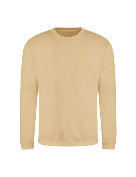 Unisex mikina bez kapuce JustHoods - Desert sand XS