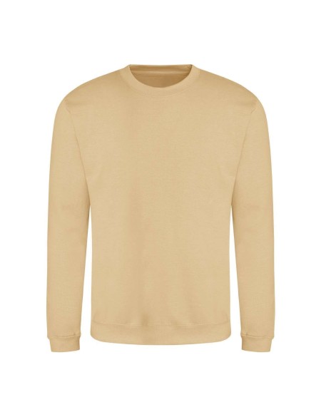 Unisex mikina bez kapuce JustHoods - Desert sand M
