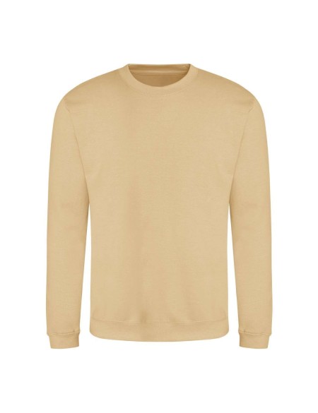 Unisex mikina bez kapuce JustHoods - Desert sand L