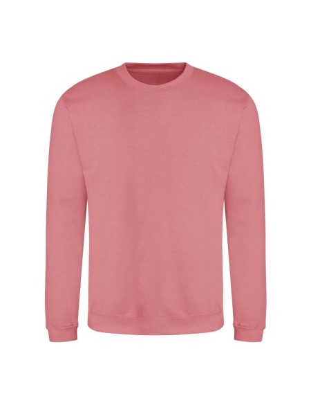 Unisex mikina bez kapuce JustHoods - Dusty rose L