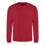 Unisex mikina bez kapuce JustHoods - Fire red XL