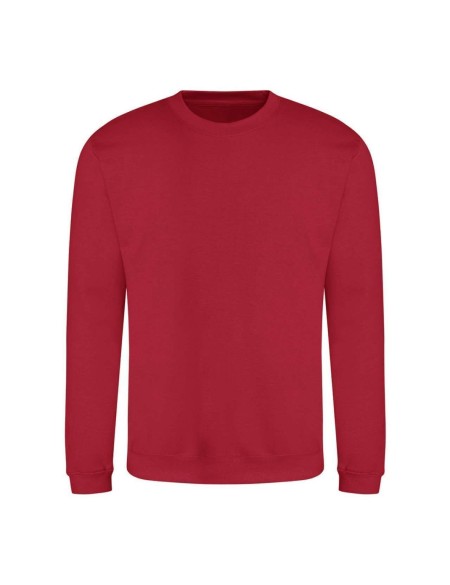 Unisex mikina bez kapuce JustHoods - Fire red XL