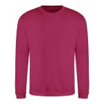 Unisex mikina bez kapuce JustHoods - Hot pink L