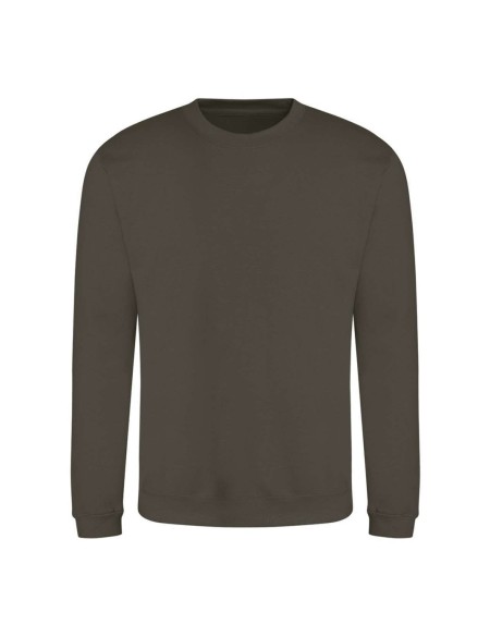 Unisex mikina bez kapuce JustHoods - Olive green S