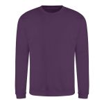 Unisex mikina bez kapuce JustHoods - Plum XXL