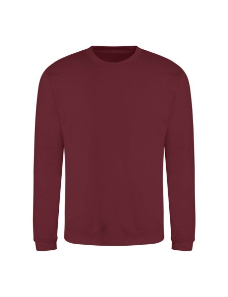 Unisex mikina bez kapuce JustHoods - Red hot chilli M