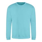 Unisex mikina bez kapuce JustHoods -  Turqiose surf S