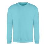 Unisex mikina bez kapuce JustHoods -  Turqiose surf XS
