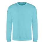 Unisex mikina bez kapuce JustHoods -  Turqiose surf M