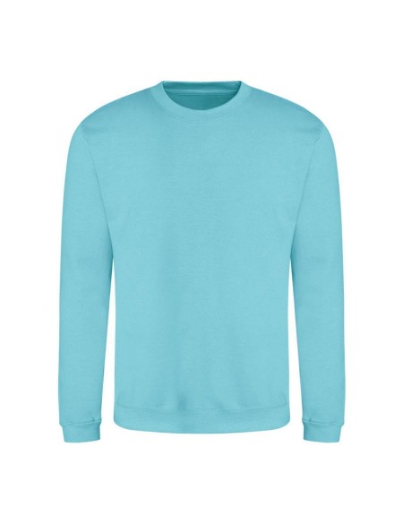 Unisex mikina bez kapuce JustHoods -  Turqiose surf XL