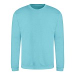 Unisex mikina bez kapuce JustHoods -  Turqiose surf XXL