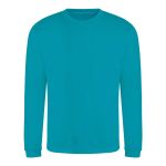 Unisex mikina bez kapuce JustHoods - Lagoon blue S
