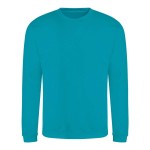 Unisex mikina bez kapuce JustHoods - Lagoon blue S