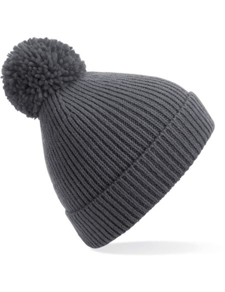 Čepice s bambulí B382 - Graphite grey